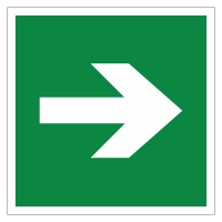 Знак безопасности Направляющая стрелка (E02-01)