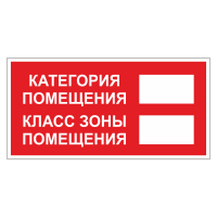 Знак безопасности "Категория помещения" ТКП-02